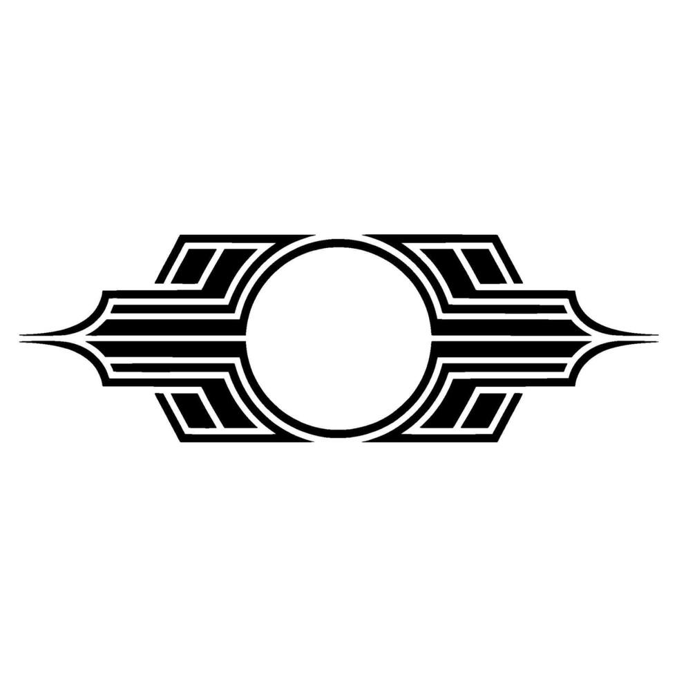 Art Deco Circular Ornament, Geometric , Vintage Style, Symmetry vector
