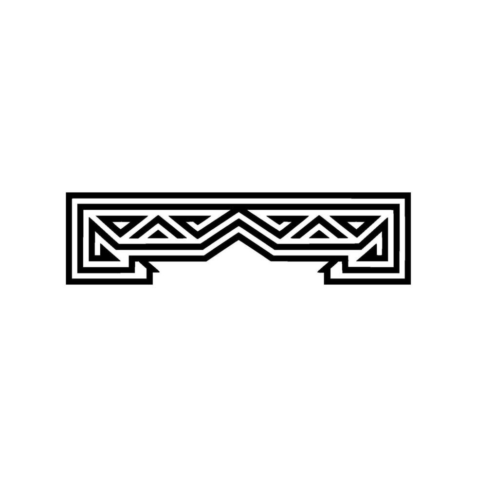 Geometric Waveform, Minimalist , Abstract Contour vector