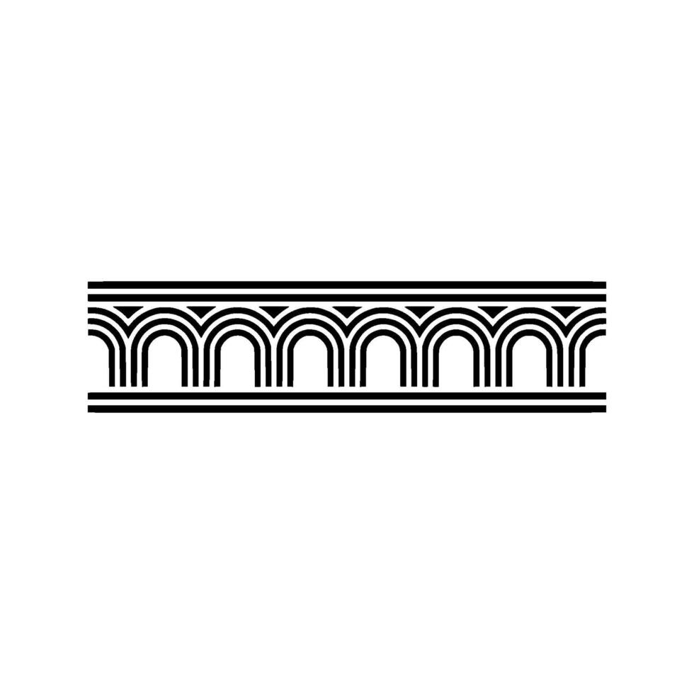 Art Deco Archway Border, Geometric , Minimalist Style - Linear vector