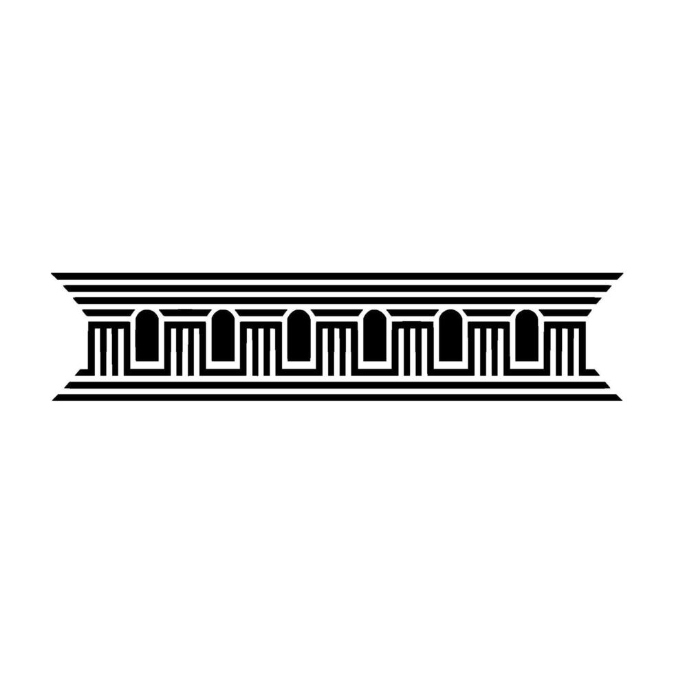 Geometric Deco Border, Streamlined Elegance, Pattern vector