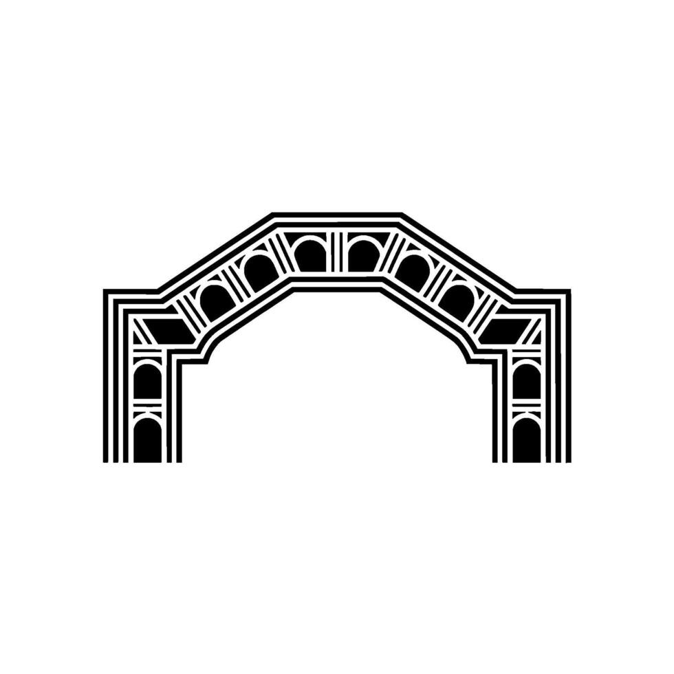 Geometric Archway, Art Deco Style, Minimalist, Symmetrical vector