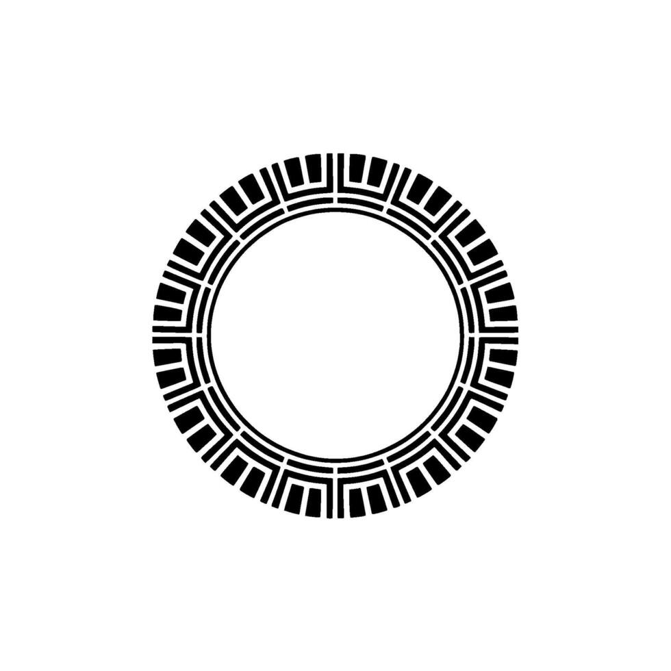 Geometric Circle Frame, Minimalist , Circular Motif, Template vector