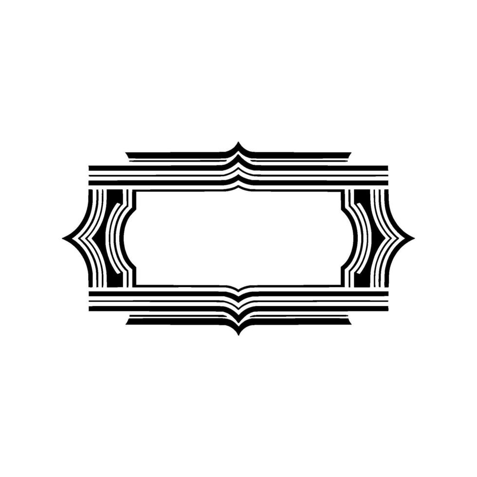 Art Deco Frame, Elegant Border, Minimalist , Text Placeholder vector