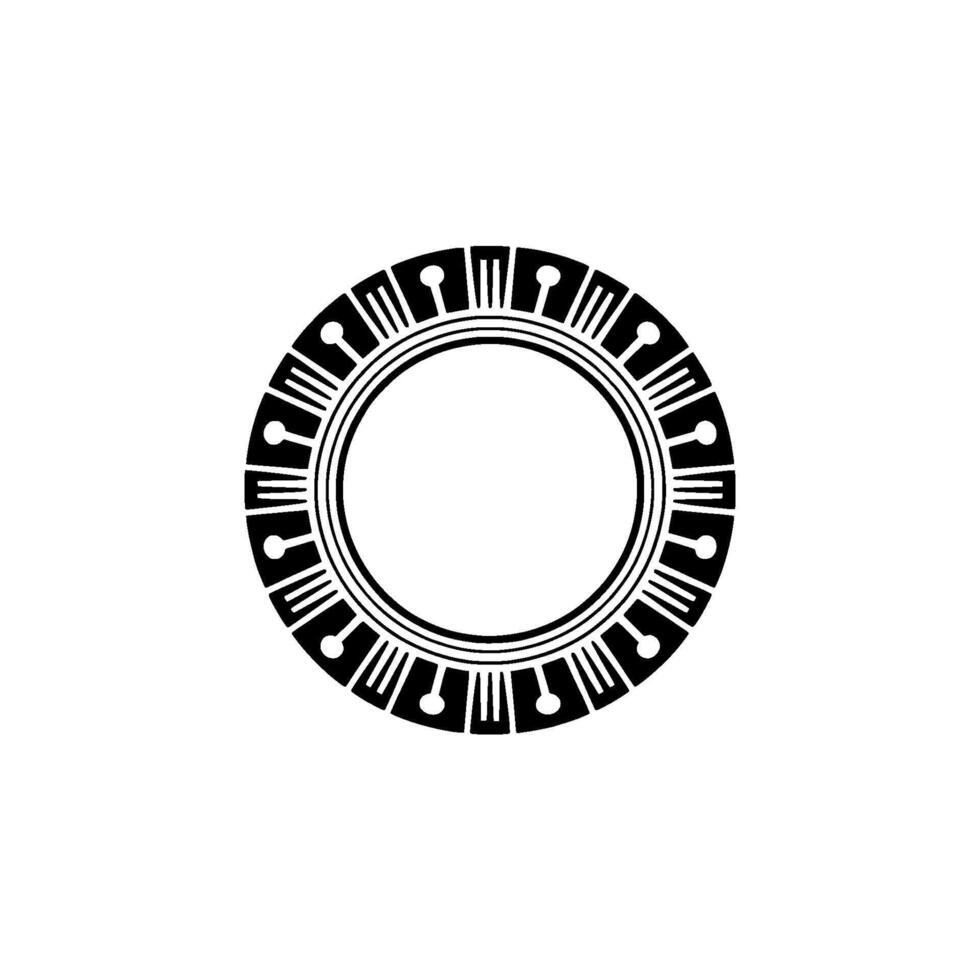 Geometric Tribal Circle, Minimalist, Frame vector