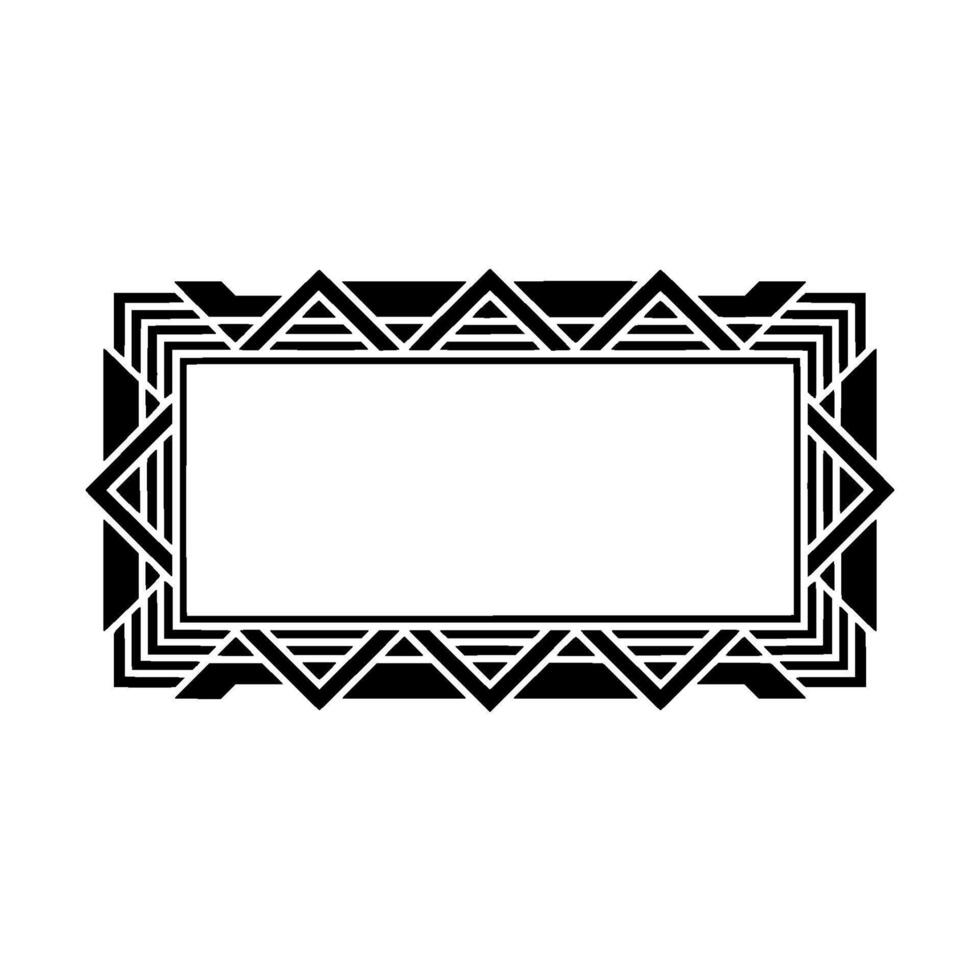 Geometric Deco Frame, Elegant Border, Minimalist, Illustration vector
