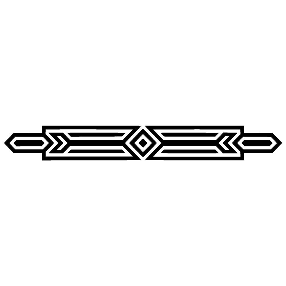Geometric Deco Border, Streamlined, Pattern vector