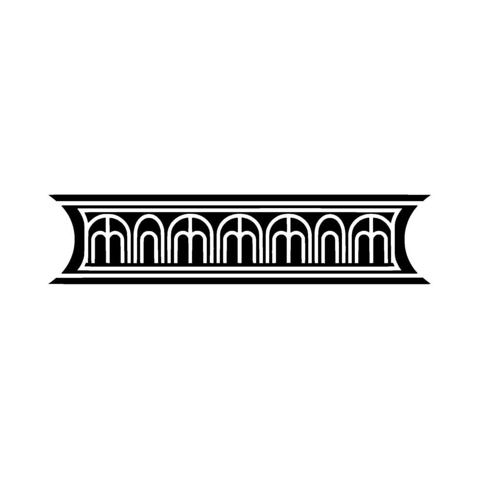 Art Deco Column Border, Geometric , Minimalist Style vector