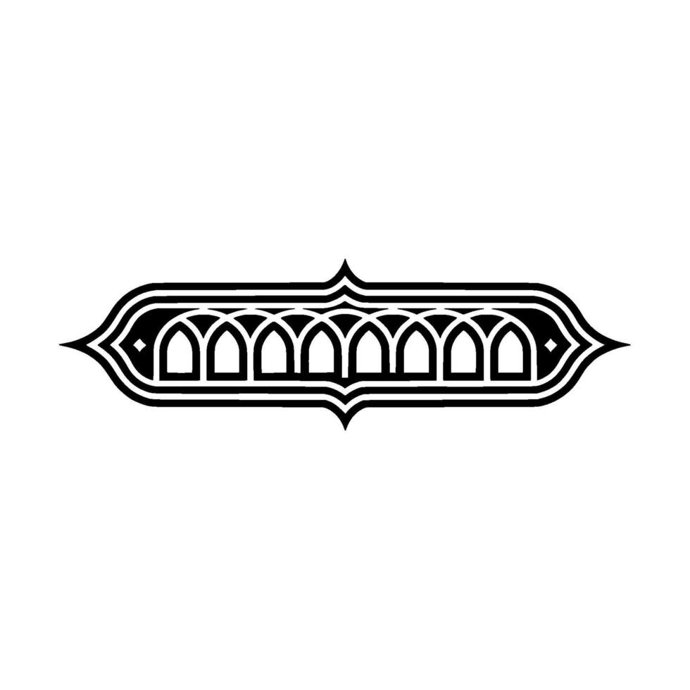 Intricate Archway Emblem, Vintage Style, Minimalist vector