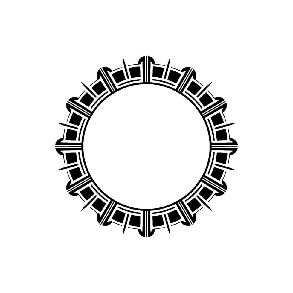 Geometric Circle Frame, Art Deco Style, Minimalist - Illustration vector