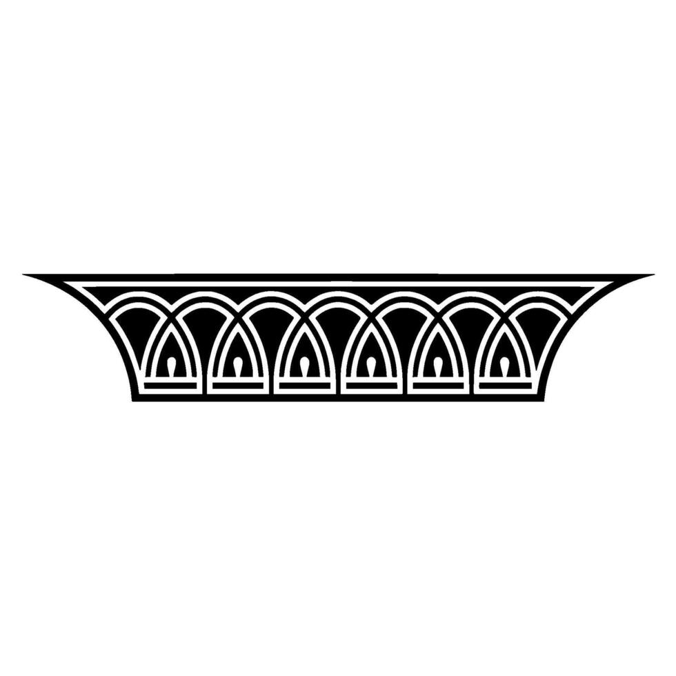 Art Deco Arch Motif, Elegant Border, Vintage vector