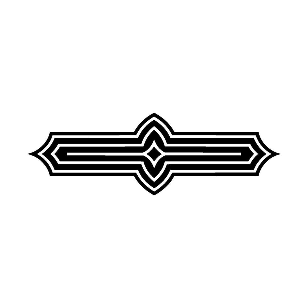 Geometric Arrowhead Ornament, Art Deco Style, Pattern vector