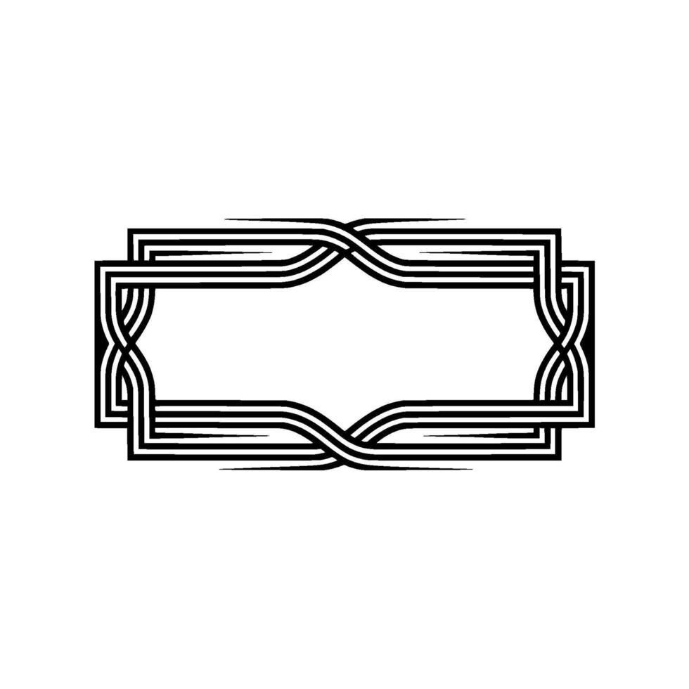 Intricate Geometric Frame, Modern Deco Style vector