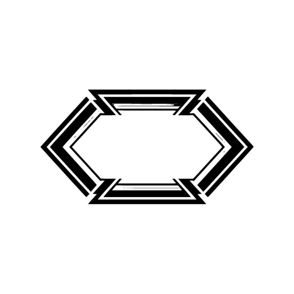 Geometric Hexagon Frame, Gradient Texture, Minimalist vector
