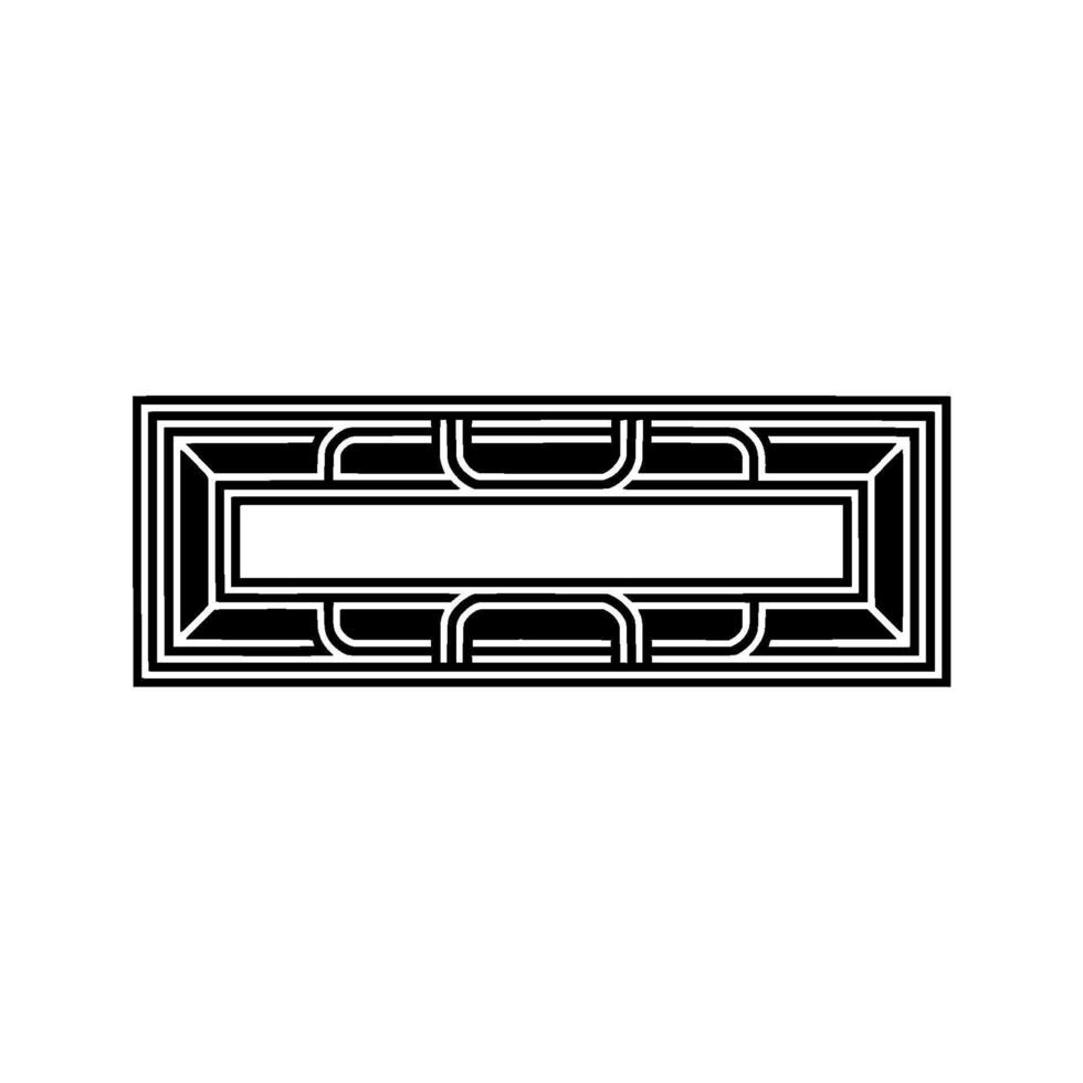 Geometric Deco Frame, Elegant , Minimalist Layout vector