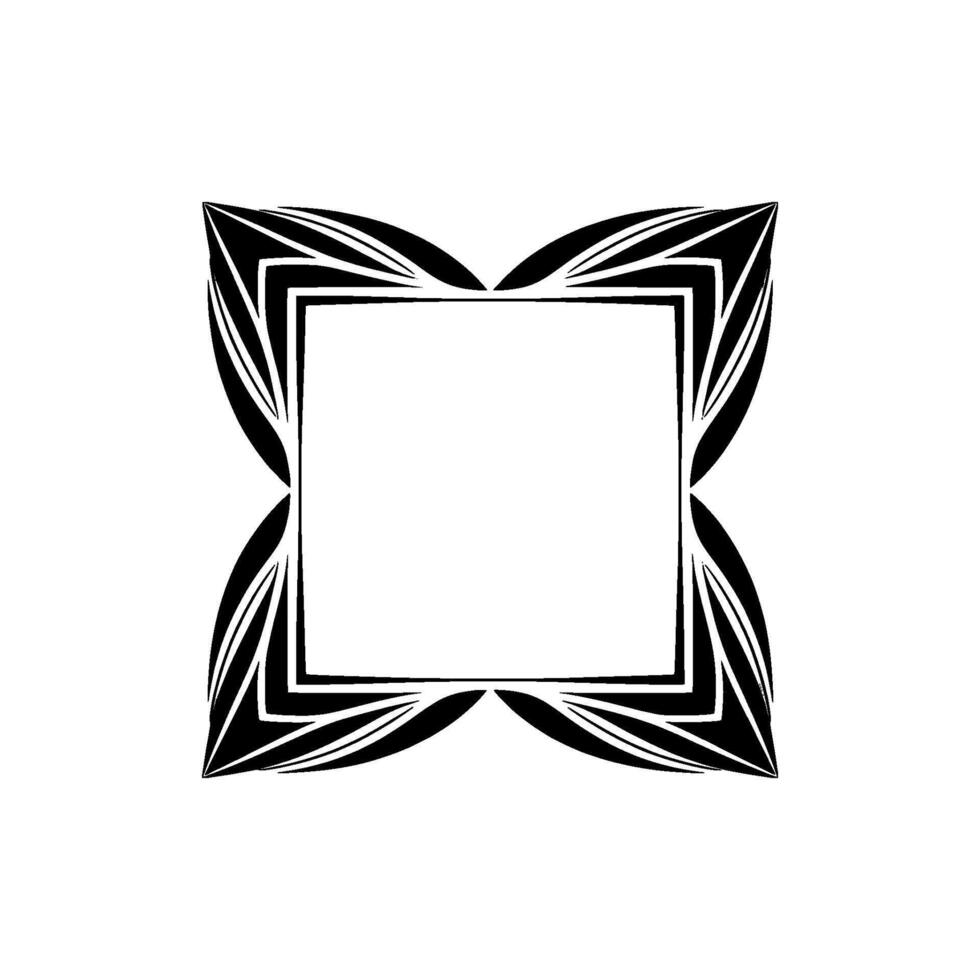Geometric Black Frame, Abstract , Minimalist Elegance vector