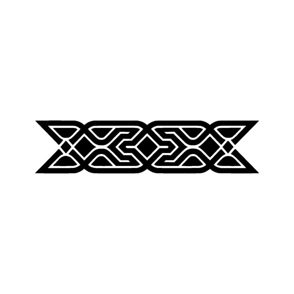 Intricate Celtic Knotwork Border, Minimalist vector