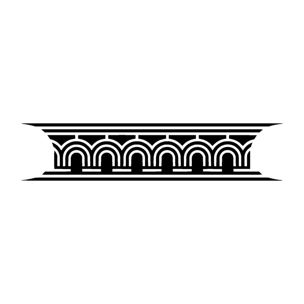Art Deco Architectural Ornament, Geometric Border - Vintage vector