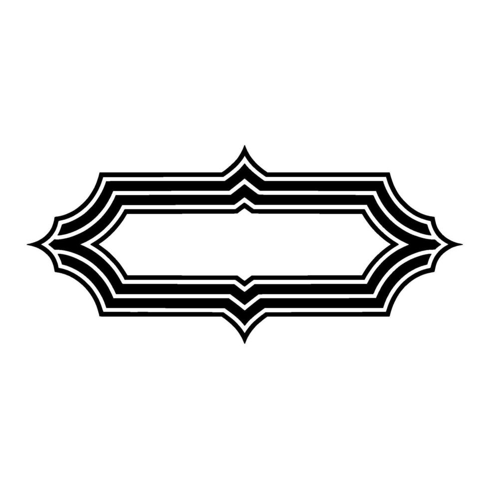 Art Deco Ornament Border, Elegant Gradient vector