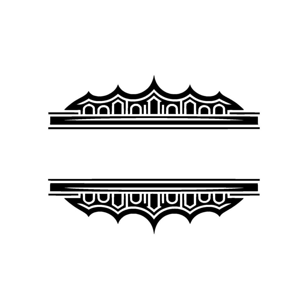 Art Deco Wave Border Elements, Elegant , Minimalist Style vector