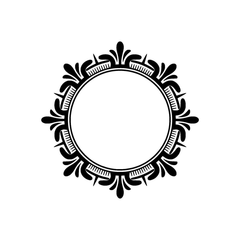 Intricate Black Frame, Minimalist , Decorative Border vector