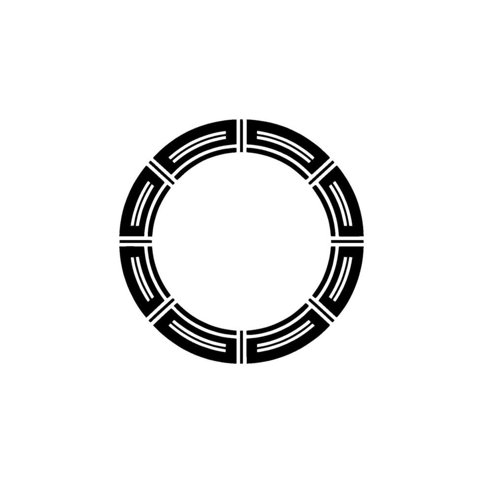 Minimalist Circular Emblem, Geometric , Modern Symbol - Circle vector
