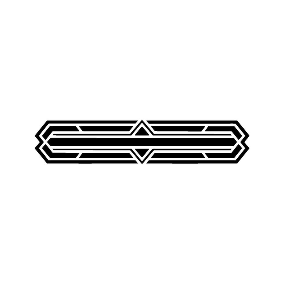 Geometric Deco Divider, Streamlined Elegance, Emblem vector