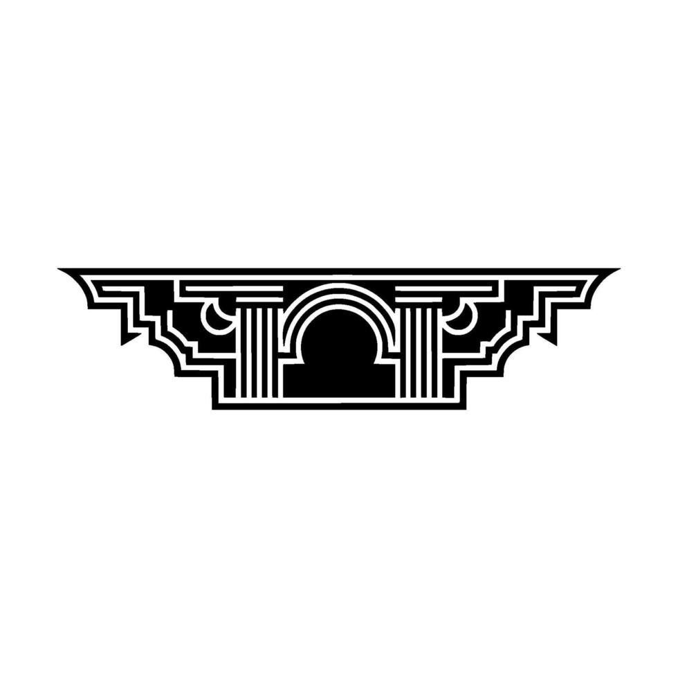 Art Deco Archway, Geometric Ornamentation, Vintage - Stylized vector