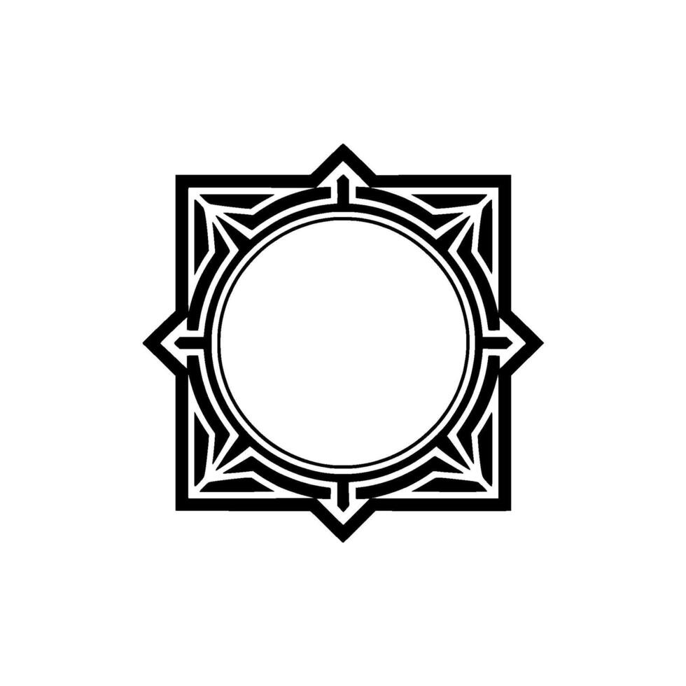 Geometric Deco Frame, Minimalist, alternate version 9 vector