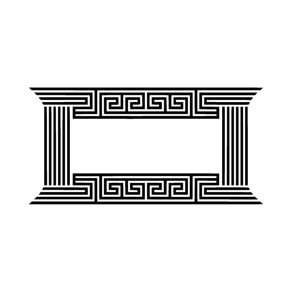 Geometric Greek Frame, Minimalist , Elegant Border vector