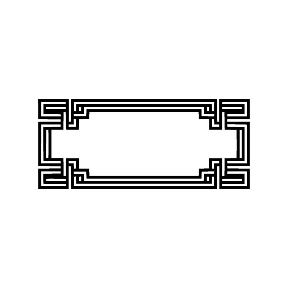 Geometric Deco Frame, Minimalist , Elegant Border, alternate version 69 vector