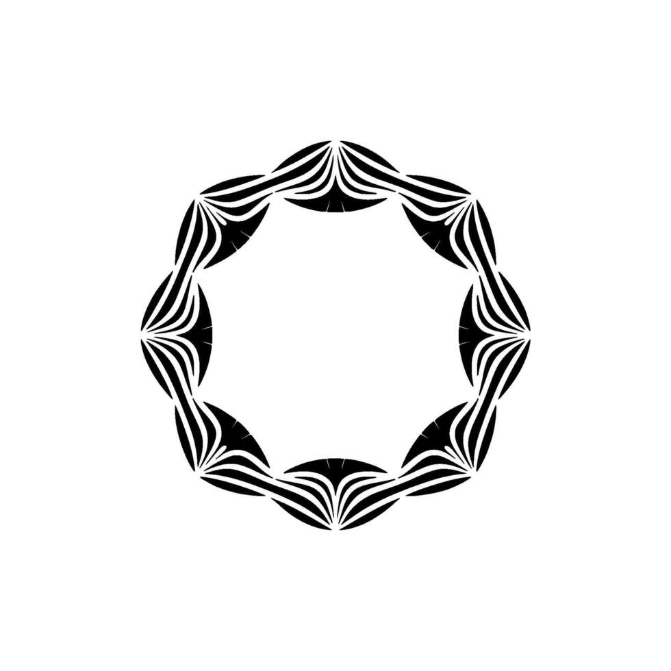 Geometric Radial Motif, Minimalist vector