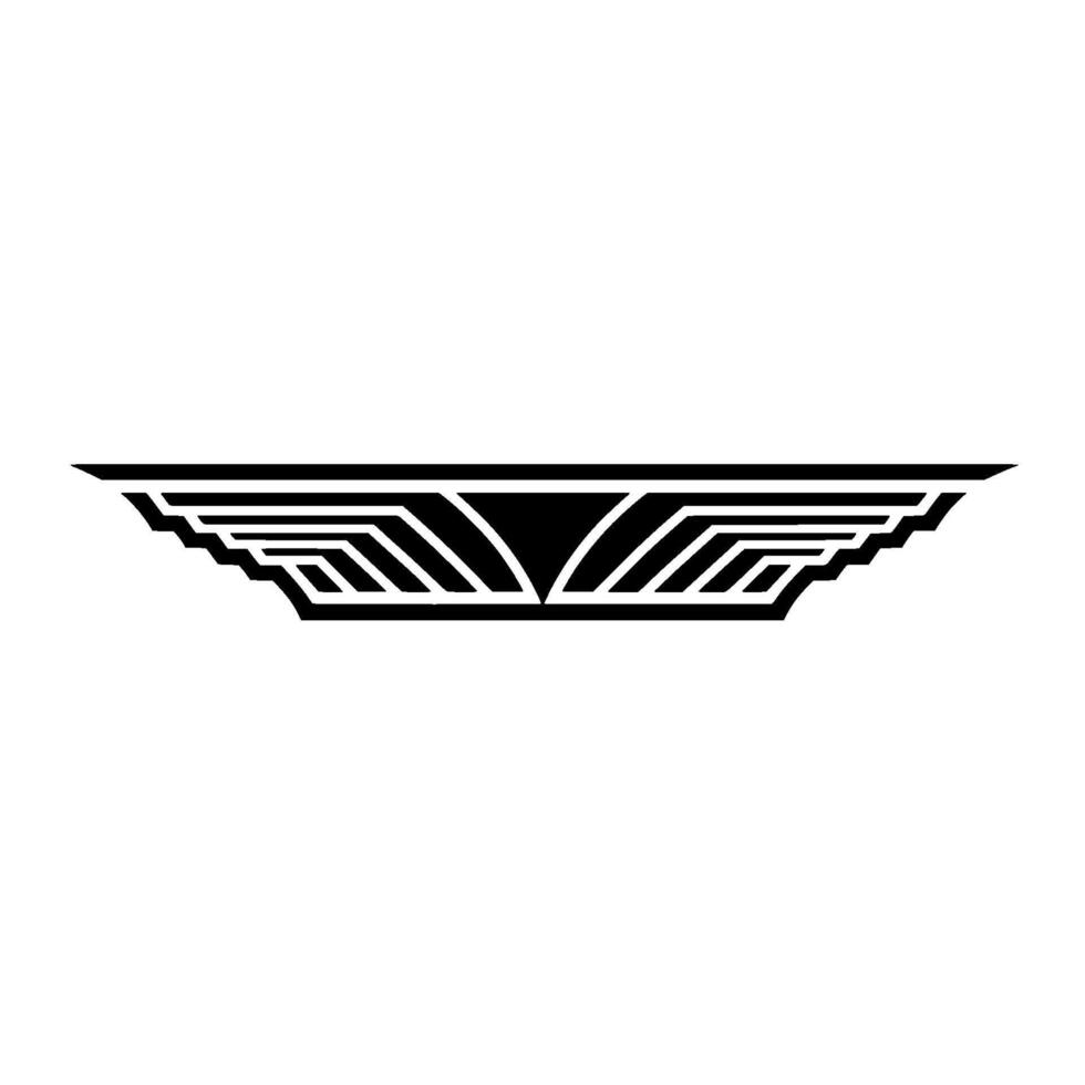 Geometric Wing Motif, Art Deco Style vector