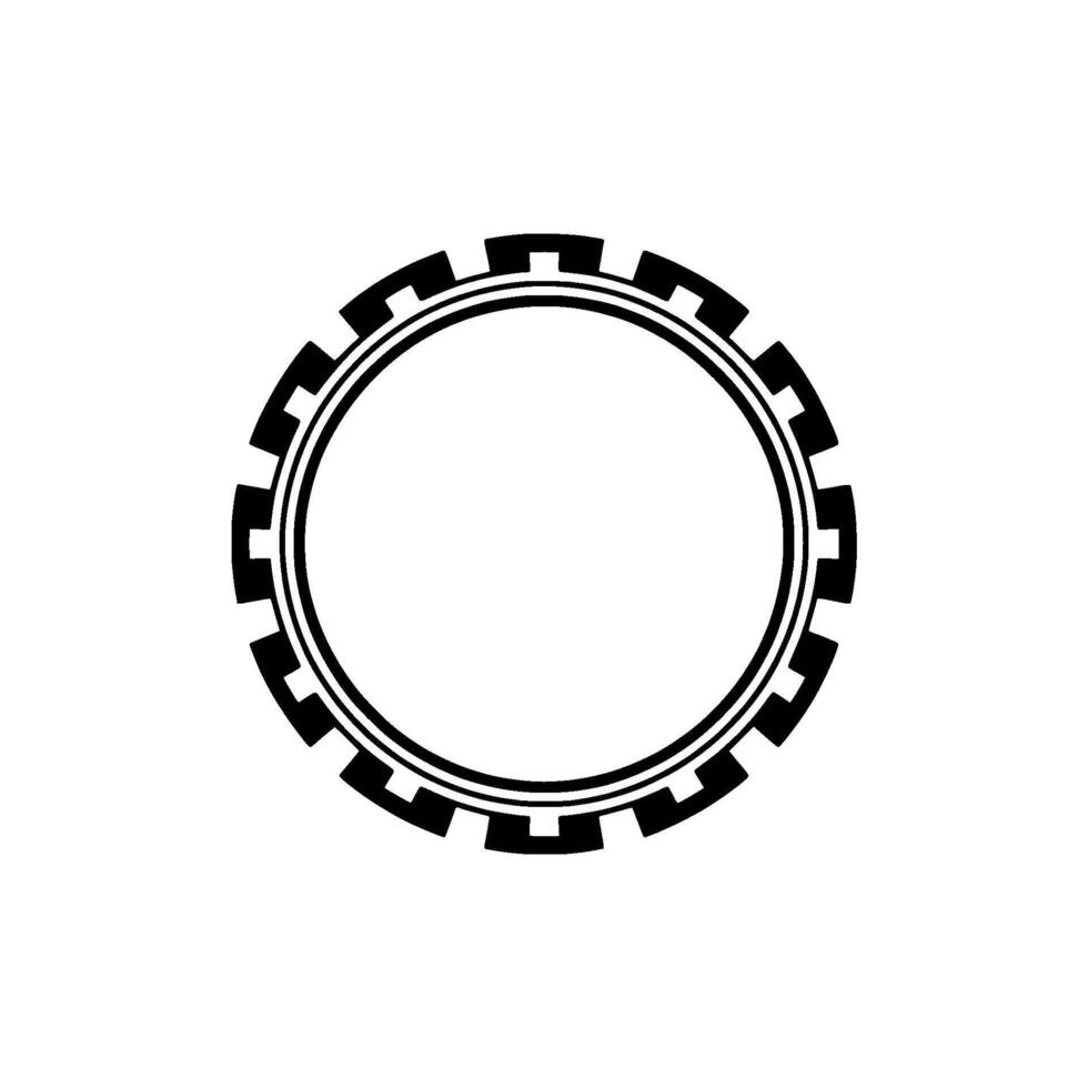 Geometric Circle Frame, Minimalist , Circular Border vector