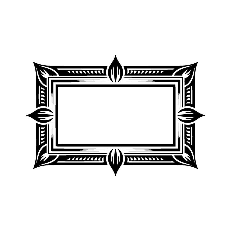Art Deco Frame, Elegant Border, Vintage , Minimalist Illustration - Ornamentation vector