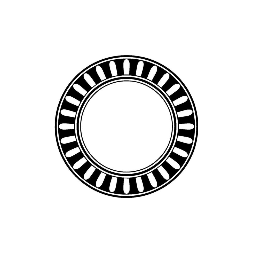 Minimalist Circular Emblem, Geometric , Modern - Composition vector