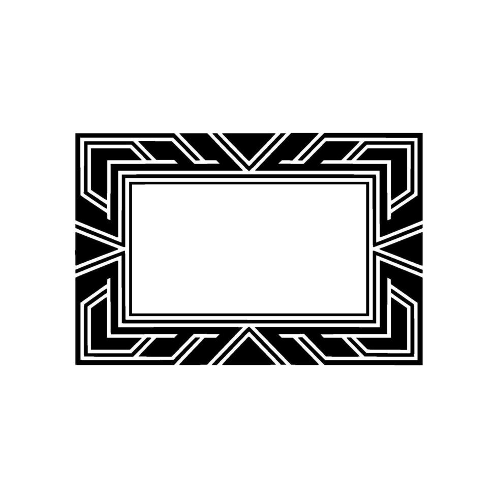 Geometric Deco Frame, Minimalist, alternate version 10 vector