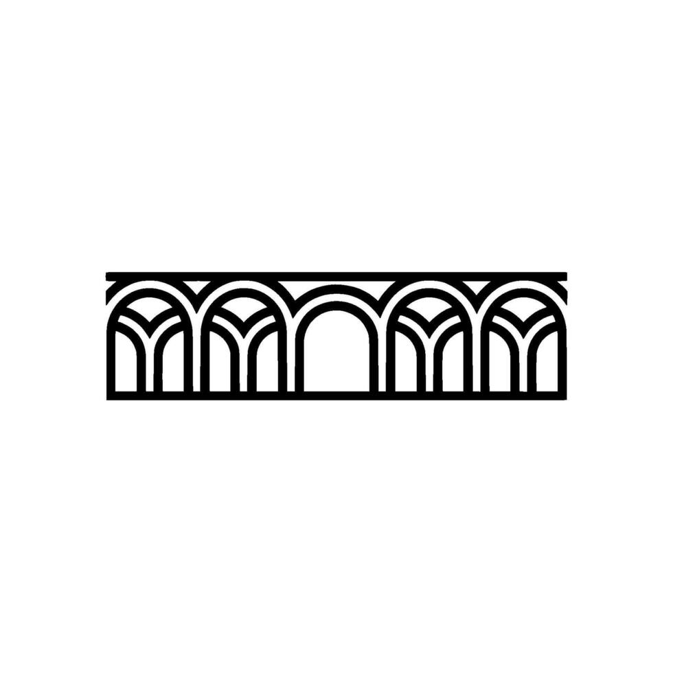 Art Deco Archway Border, Minimalist vector