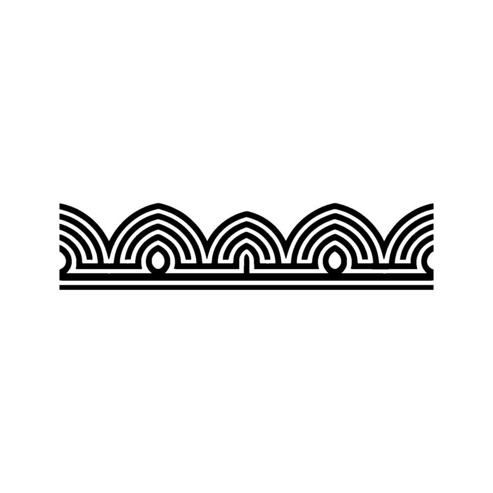 Geometric Wave Border, Minimalist , Elegant Accent, Linear vector