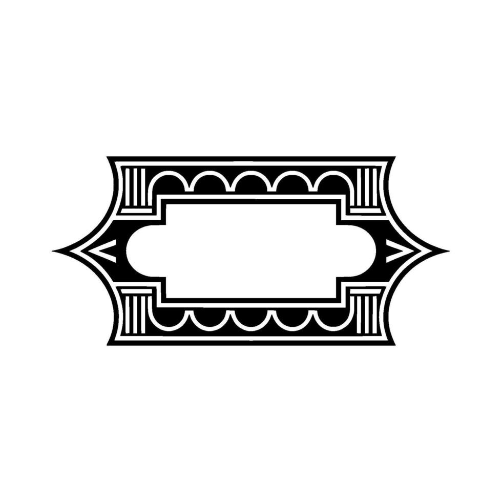 Art Deco Frame, Geometric Ornament, Vintage Elegance, Illustration vector