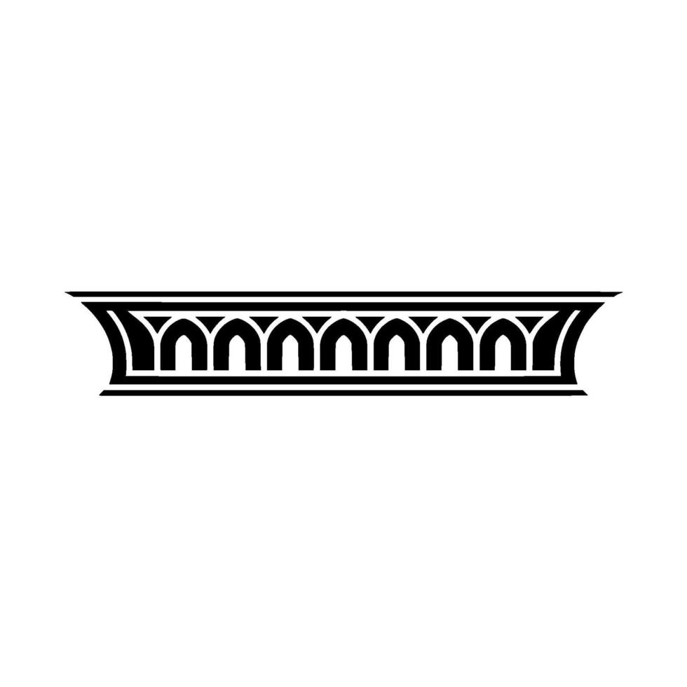 Art Deco Arch Ornament, Geometric , Minimalist Style, Pattern vector