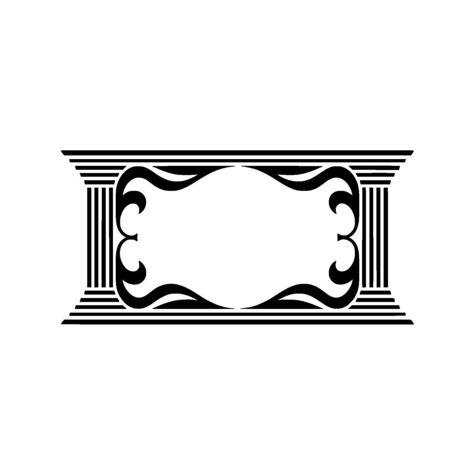 Art Deco Frame, Elegant Ornament, Vintage , Minimalist Layout vector