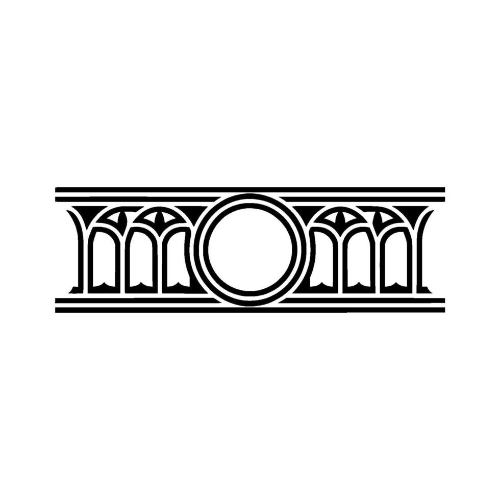 Art Deco Ornament Border, Geometric , Vintage Aesthetic, Pattern vector
