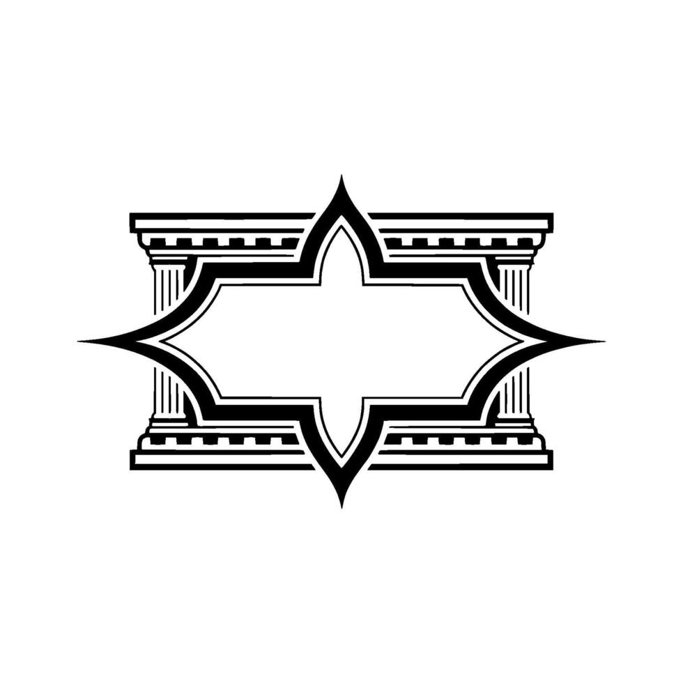 Art Deco Frame, Geometric Ornament, Vintage Elegance, Classical vector