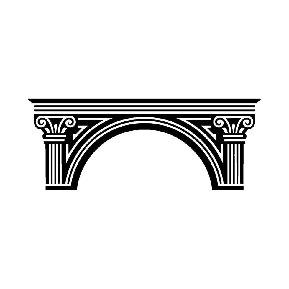 Classical Arch Ornament, Detailed vector