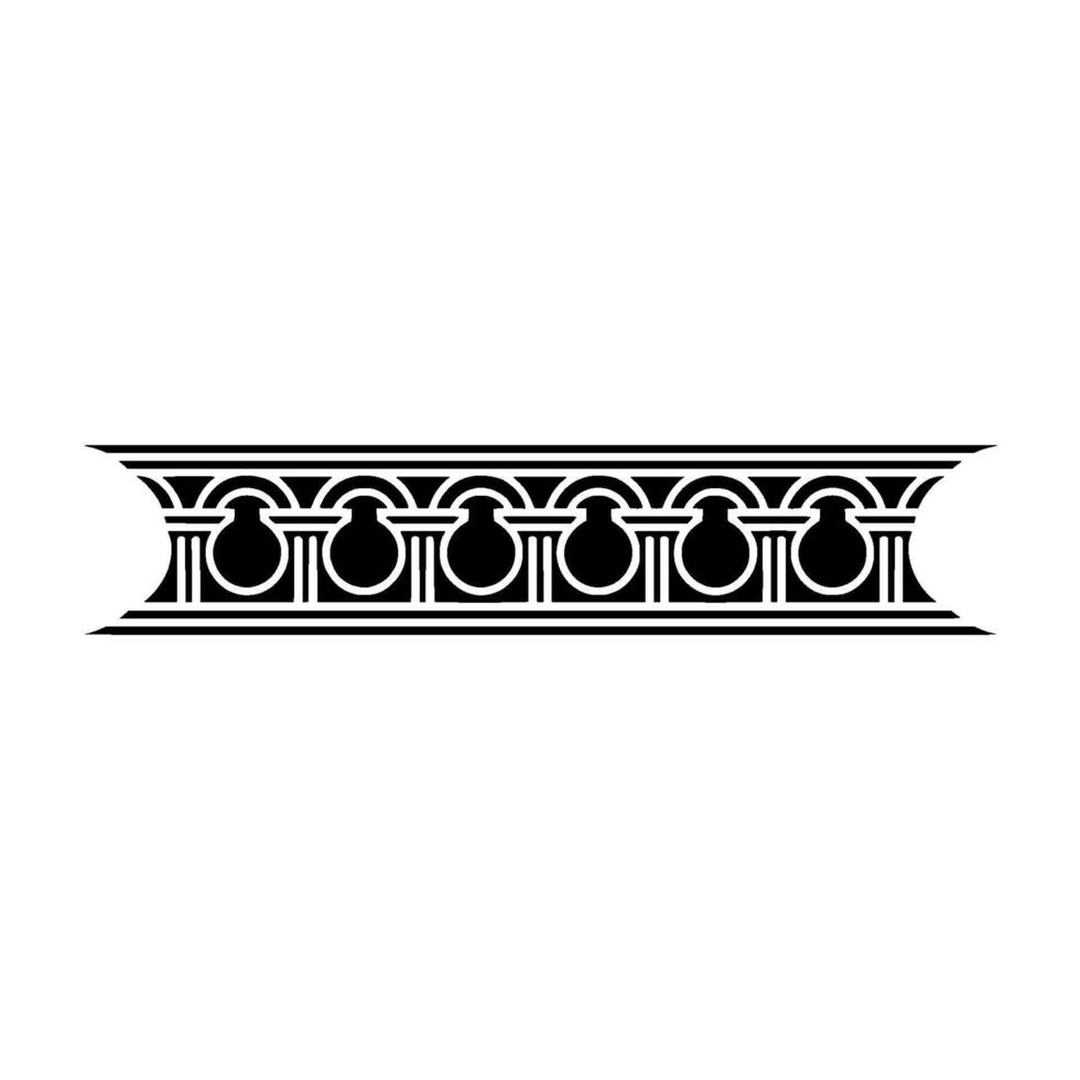 Art Deco Ornament Border, Elegant Element - Illustration vector