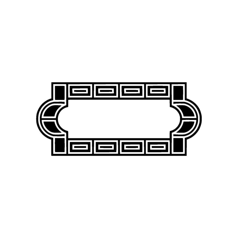 Geometric Deco Frame, Minimalist , Elegant Border, alternate version 70 vector