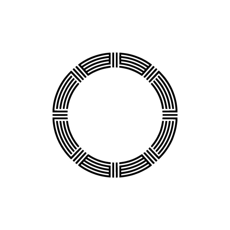 Minimalist Circular Emblem, Geometric Harmony vector