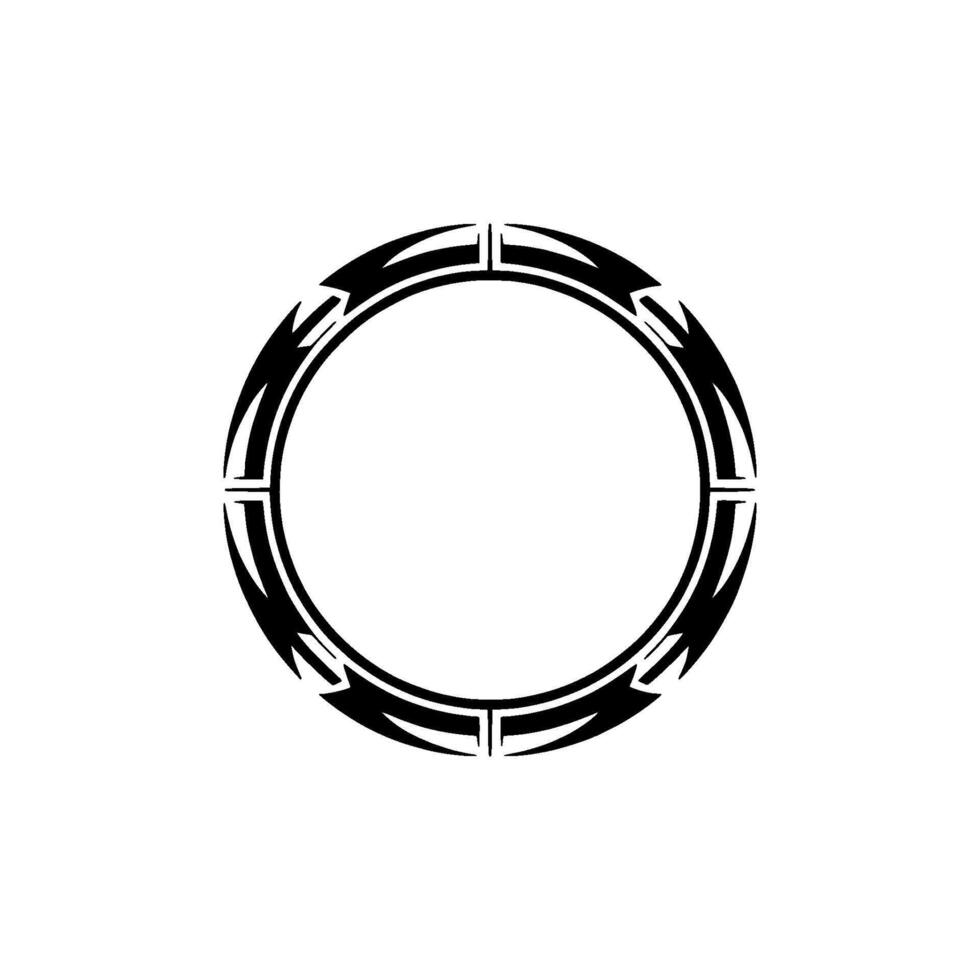 Tribal Ring Frame, Bold Geometric vector