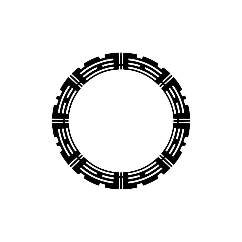 Geometric Circle Frame, Minimalist , Abstract Pattern, Decorative vector