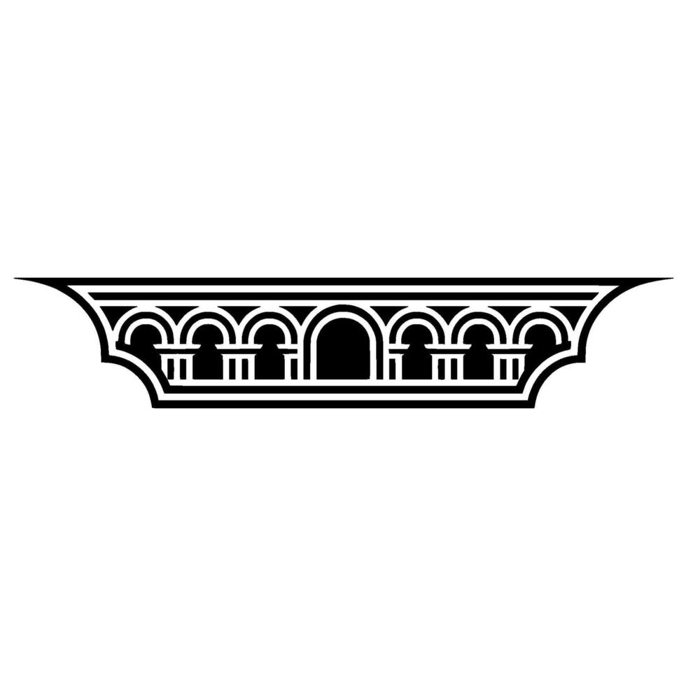 Art Deco Ornament, Geometric Border, Vintage - Linear vector
